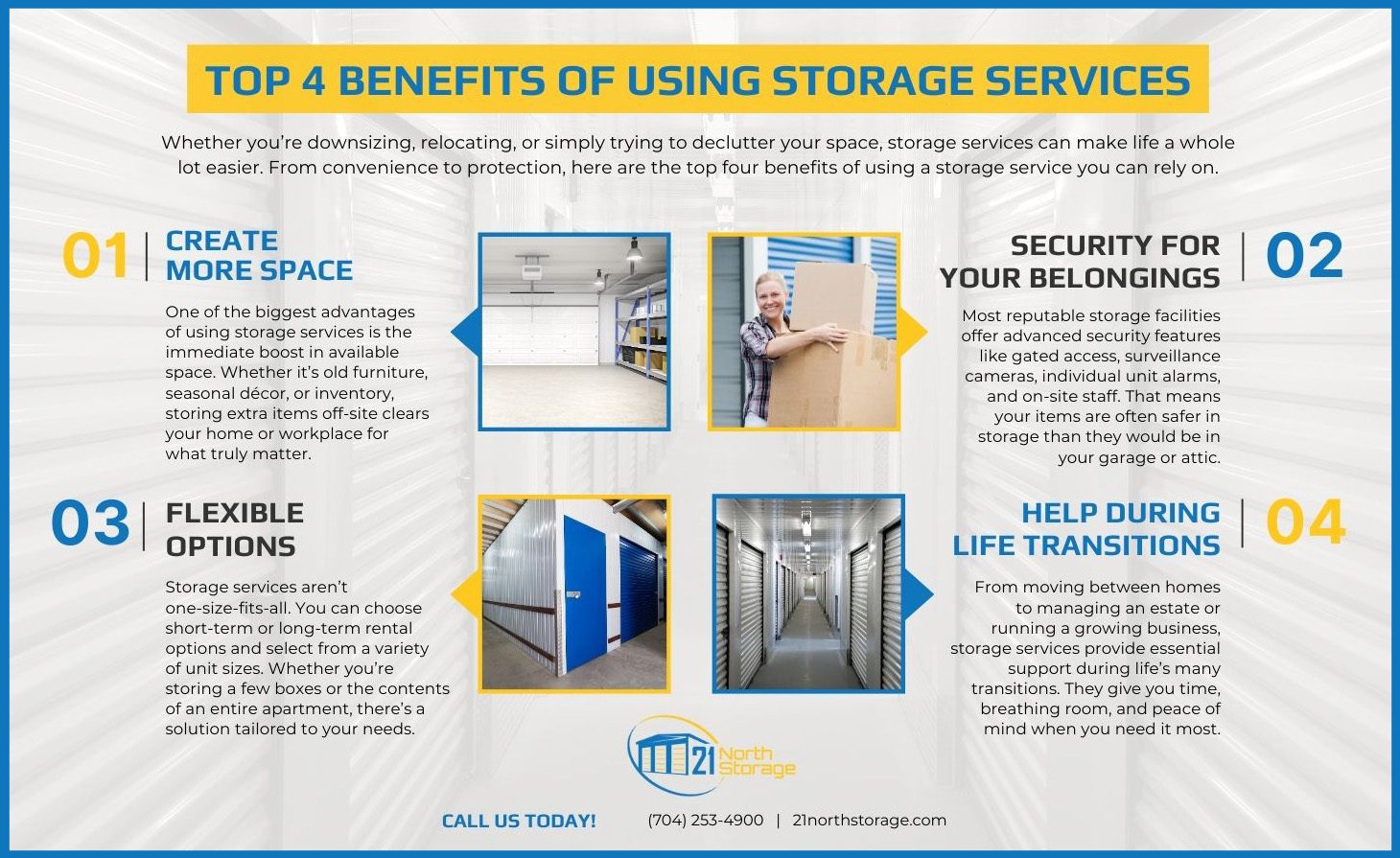 Top 4 Benefits of Using Storage Services [infographic]